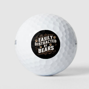 Easily Distracted By Bears Gay Bear Pride  Golf Balls