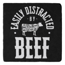 Easily Distracted By Beef Funny
