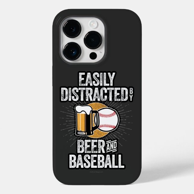 Easily Distracted by Beer and Baseball Case-Mate i iPhone Case (Back)