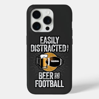 Easily Distracted by Beer and Football iPhone Case