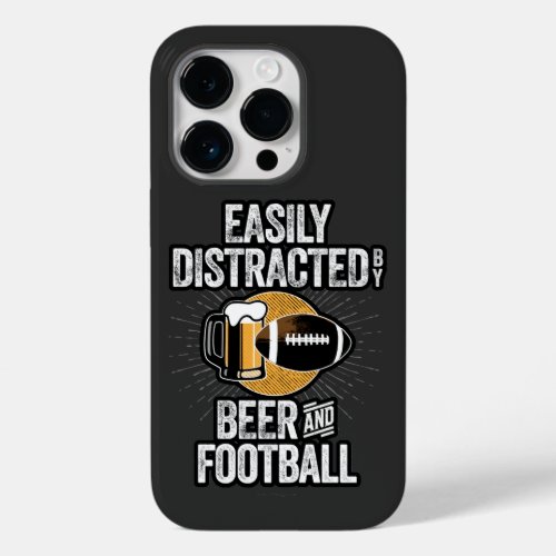 Easily Distracted by Beer and Football iPhone Case