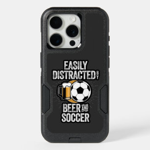 Easily Distracted by Beer and Soccer OtterBox iPho iPhone 15 Pro Case