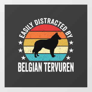 Easily Distracted By Belgian Tervuren Dog Floor Decals
