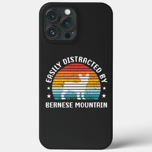 Easily distracted by Bernese Mountain dog, Bernese Case-Mate iPhone Case (Back)