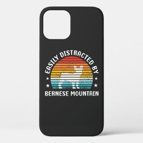 Easily distracted by Bernese Mountain dog Bernese iPhone 12 Case
