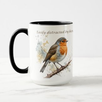 Easily Distracted by Birds Fun Quote