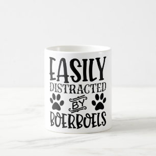 Easily Distracted By Boerboels Funny Dog Coffee Mug