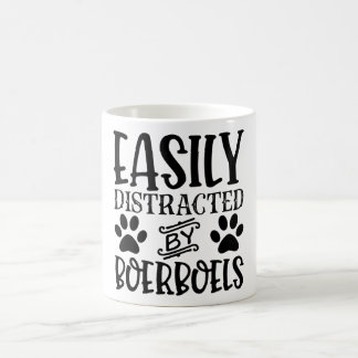 Easily Distracted By Boerboels Funny Dog Coffee Mug