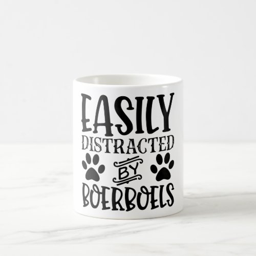 Easily Distracted By Boerboels Funny Dog  Coffee Mug