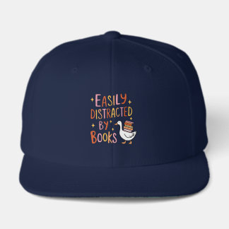 Easily Distracted by Books – Cute Goose with Books Visor