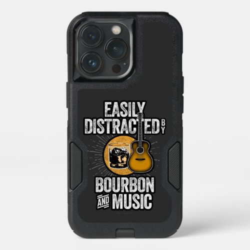 Easily Distracted by Bourbon and Music OtterBox iP iPhone 13 Pro Case