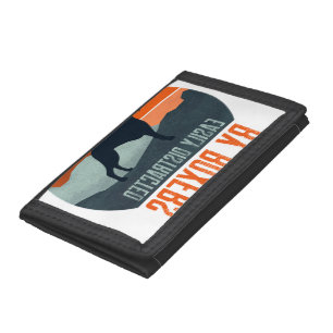 Easily Distracted By Boxers Dog Walking Tri-fold Wallet