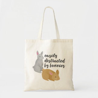 Easily Distracted By Bunnies Tote Bag