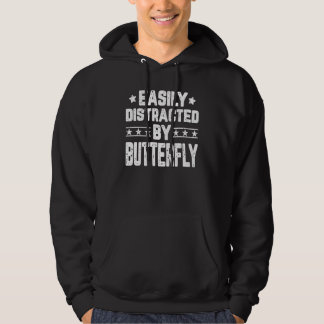 Easily Distracted By Butterfly Butterfly Butterfl Hoodie
