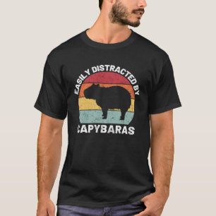 Easily Distracted By Capybara Retro Capybara T-Shirt