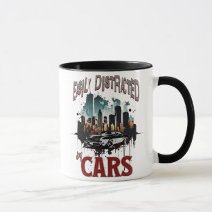 Easily Distracted by Cars Racecar Street Car Mug