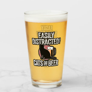 Easily Distracted by Cats and Beer Glass