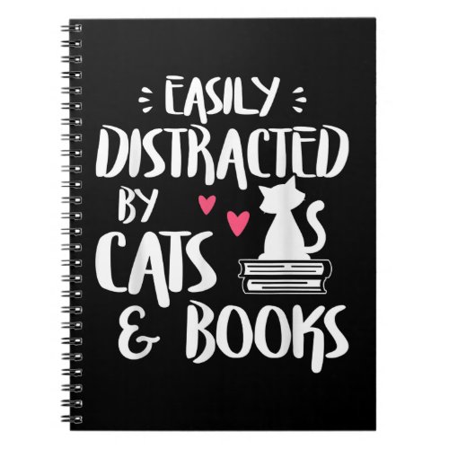 Easily Distracted by Cats and Books _ Cat  Book L