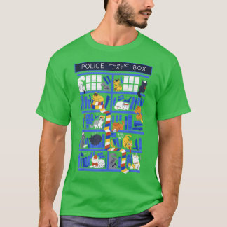 Easily Distracted by Cats and Books Cat & Book L T-Shirt