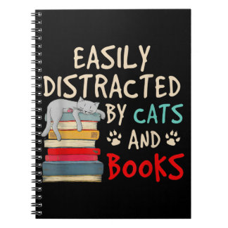 Easily Distracted by Cats and Books | Funny Cat
