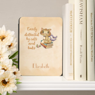 Easily Distracted by Cats and Books Kindle Cover
