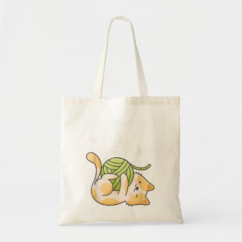 Easily Distracted by Cats and Yarn Funny Crochet K Tote Bag