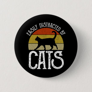 Easily Distracted By Cats Button