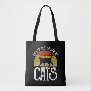 Easily Distracted By Cats Tote Bag
