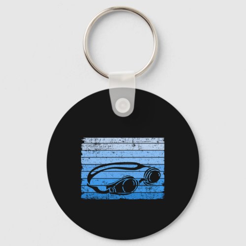 Easily Distracted By Chlorine Funny Swimmer Team G Keychain