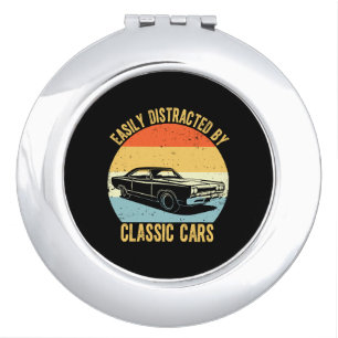 Easily Distracted By Classic Cars Compact Mirror