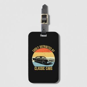 Easily Distracted By Classic Cars Luggage Tag