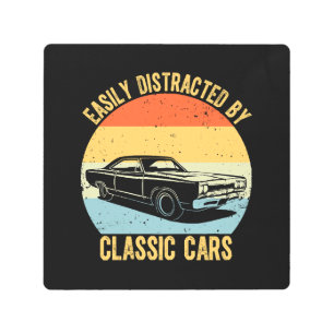 Easily Distracted By Classic Cars Metal Print