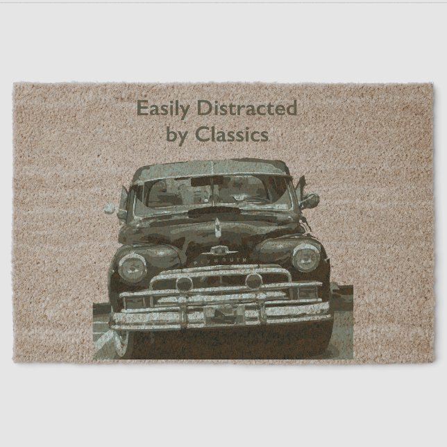 Easily Distracted by Classics Fiber Doormat (Front)