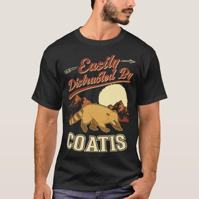 Easily distracted by Coatis T-Shirt (Front)