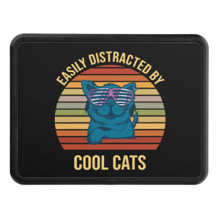 Easily Distracted By Cool Cats Hitch Cover