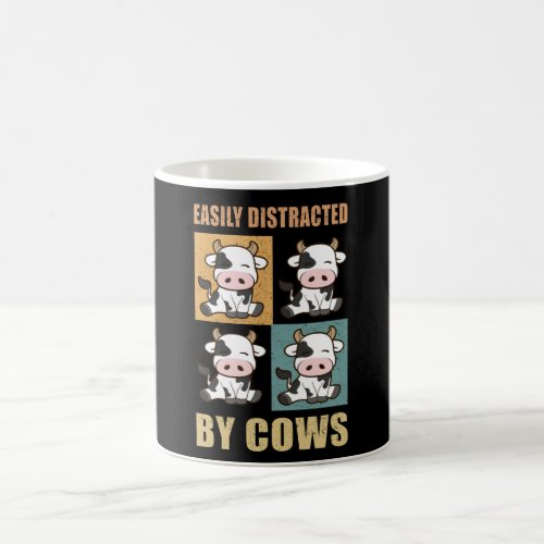 Easily Distracted By Cows  Cow Lover Gift Coffee Mug