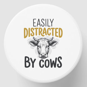 Easily Distracted By Cows Funny Cow Lover Shirt_1 Mini Candle Favors