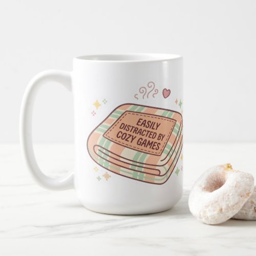 Easily Distracted By Cozy Games Pastel Blanket Mug