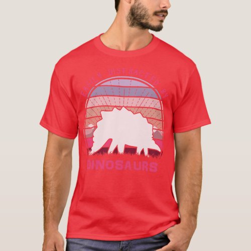 Easily Distracted By Dinosaurs 5 T_Shirt
