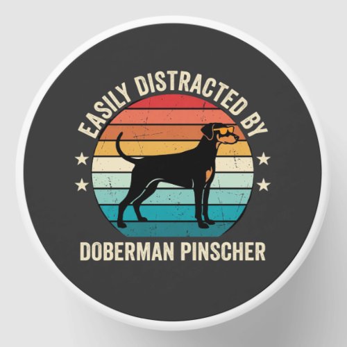 Easily Distracted by Doberman Pinscher Retro Sunse Mini Candle Favors