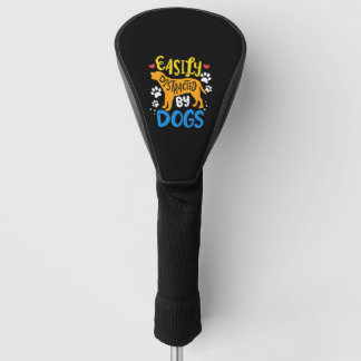 Easily distracted by dog golf head cover