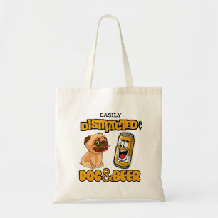 Easily Distracted by Dogs and Beer Tote Bag