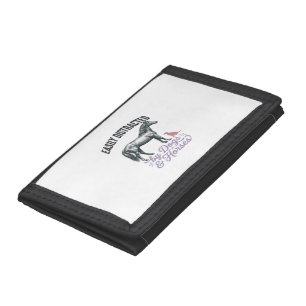 Easily Distracted by Dogs and Horses Shirt Design_ Trifold Wallet