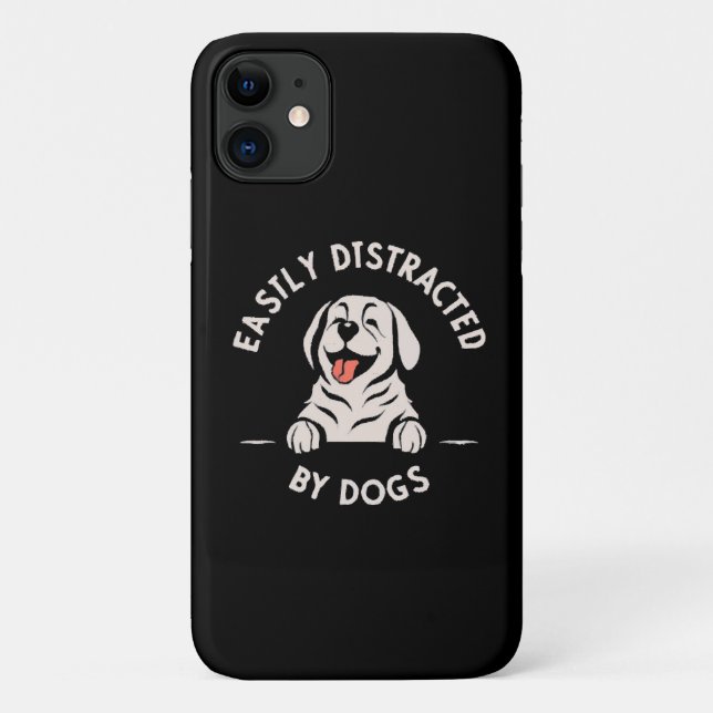 Easily distracted by dogs Case-Mate iPhone case (Back)