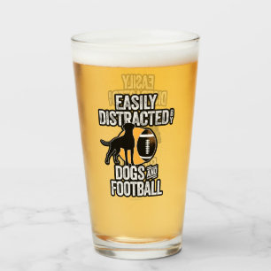 Easily Distracted by Dogs & Football Glass