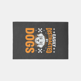 Easily Distracted By Dogs Rug