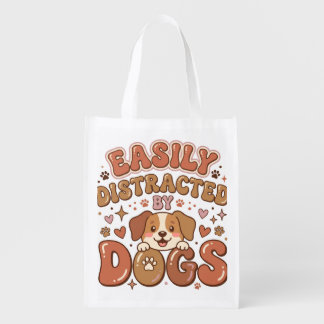 Easily Distracted By Dogs Tote Bag