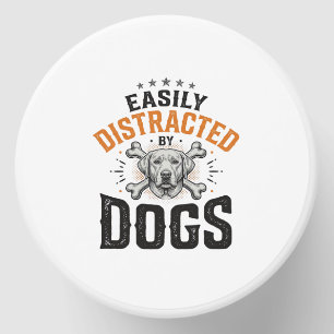 Easily Distracted By Dogs Vintage Dog Lover Design Mini Candle Favors