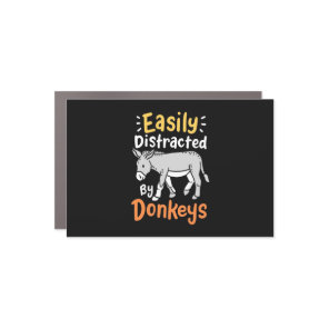 Easily Distracted By Donkeys Car Magnet