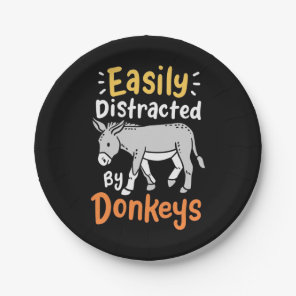 Easily Distracted By Donkeys Paper Plates